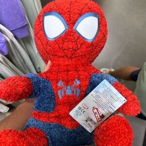 Weighted Spider-Man plushie with other accessories stories. Traders only.